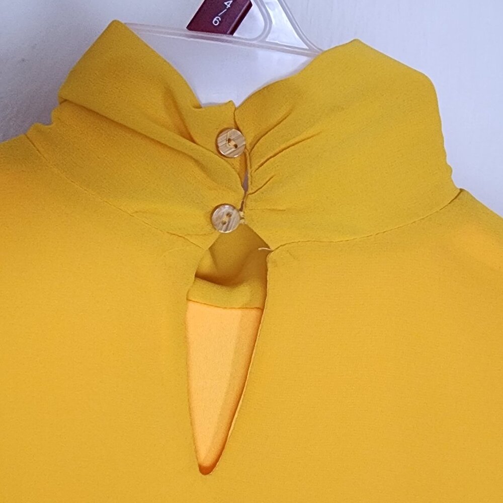 Feather Dress Yellow - Picture 7 of 12